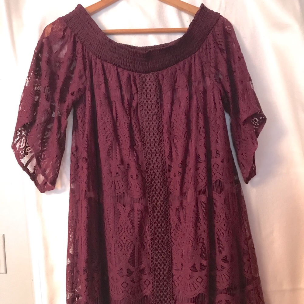NWOT Lace Off The Shoulder Mini Dress 👗